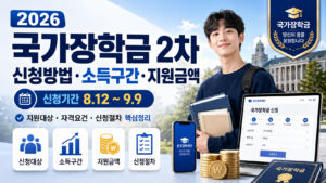 2026 국가장학금 2차 신청방법·소득구간·지원금액