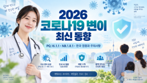 2026 코로나19 변이 최신 동향 PQ.16.1.1 NB.1.8.1 한국 영향과 주의사항 안내
