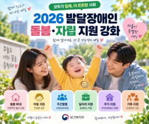 2026 발달장애인 돌봄 자립 지원 강화 정부 지원 확대 대표 이미지