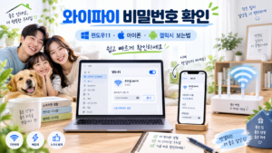 와이파이 비밀번호 확인 방법 윈도우11 아이폰 갤럭시 보는법