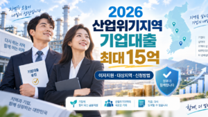 2026 산업위기지역 기업대출 최대 15억 이자지원 대상지역 신청방법 안내