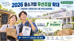 2026 중소기업 우선조달 3억5000만원 확대 지방정부 지방공기업 12월 시행