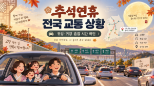 2026 추석연휴 전국 교통 상황과 귀성·귀경 혼잡 시간 안내