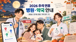 2026 추석 문 여는 병원 약국 응급실 E-Gen 안내 대표 이미지