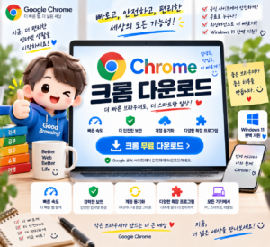 크롬 다운로드 최신버전 무료 설치 윈도우11 보안 계정 동기화 확장 프로그램 안내
