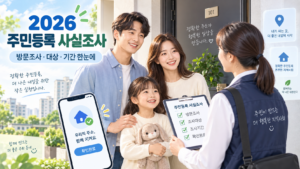 2026 주민등록 사실조사 방문조사 대상 기간 안내 이미지