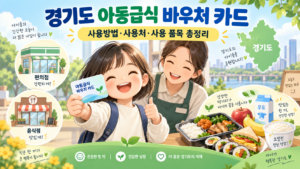 2026 경기도 아동급식 바우처 카드 사용방법과 사용처 및 편의점 구매 가능 품목 안내